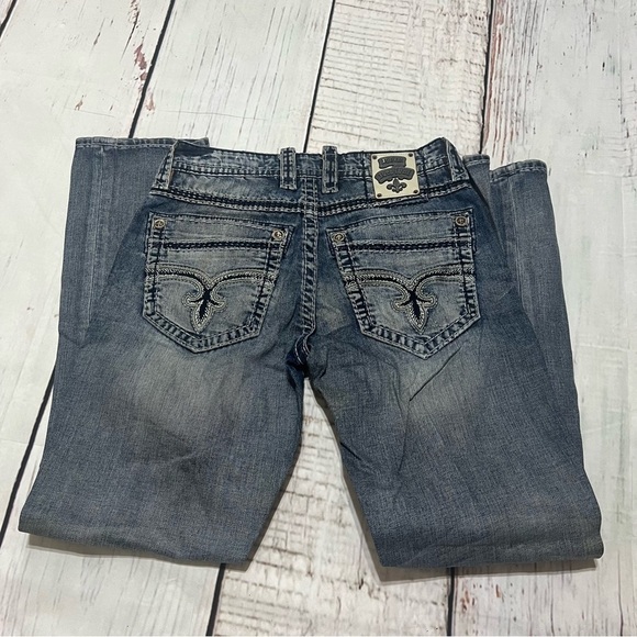 ROCK REVIVAL “Kevin” premium denim jeans boho western size 31 EUC - Picture 16 of 16